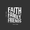Vinyl Wall Art Decal - Faith Family Friends - 17" x 15" - Modern Cute Inspirational Quote Sticker For Home Family Room Playroom Living Room Dining Room Business Office School Decor 4