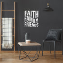 Vinyl Wall Art Decal - Faith Family Friends - 17" x 15" - Modern Cute Inspirational Quote Sticker For Home Family Room Playroom Living Room Dining Room Business Office School Decor 3