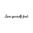 Vinyl Wall Art Decal - Love Yourself First - Motivational Cute Optimistic Self Esteem Mind Change Quote Sticker For Bedroom Living Room Closet Kid Room Playroom Gym Fitness Decor 1