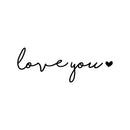 Vinyl Wall Art Decal - Love You - 5.5" x 15" - Cute Charming Inspirational Lovely Cursive Quote Sticker For Couples & Family Bedroom Closet Kids Room Playroom Nursery Baby Room Decor 1