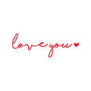 Vinyl Wall Art Decal - Love You - 5.5" x 15" - Cute Charming Inspirational Lovely Cursive Quote Sticker For Couples & Family Bedroom Closet Kids Room Playroom Nursery Baby Room Decor 1