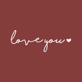Vinyl Wall Art Decal - Love You - 5.5" x 15" - Cute Charming Inspirational Lovely Cursive Quote Sticker For Couples & Family Bedroom Closet Kids Room Playroom Nursery Baby Room Decor 1