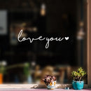 Vinyl Wall Art Decal - Love You - 5.5" x 15" - Cute Charming Inspirational Lovely Cursive Quote Sticker For Couples & Family Bedroom Closet Kids Room Playroom Nursery Baby Room Decor 3