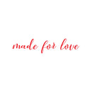 Vinyl Wall Art Decal - Made For Love - 4" x 20" - Modern Cute Inspirational Charming Lovely Quote Sticker For Nursery Playroom Daycare Kids Room Baby Room Bedroom School Decor 1
