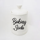 Set of 2 Vinyl Art Decals - Salt And Baking Soda - From 2" x 5" Each - Modern Label Quote Stickers For Family Home Kitchen Containers Pantry Names Glass Spice Jars Decor 3