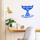 Vinyl Wall Art Decal - Get Off My Tail - 24" x 22" - Modern Cute Mermaid Fin Shape Sticker Decals Trendy Fantasy Girls Teens Bedroom Living Room Apartment Home Decor 3