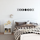 Vinyl Wall Art Decal - Moon Cycle - 5" x 40" - Trendy Cute Fun Cool Lovely Moon Design Shape Sticker For Bedroom Closet Living Room Kids Room Playroom Nursery School Classroom Decor 2
