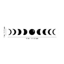 Vinyl Wall Art Decal - Moon Cycle - 5" x 40" - Trendy Cute Fun Cool Lovely Moon Design Shape Sticker For Bedroom Closet Living Room Kids Room Playroom Nursery School Classroom Decor 4
