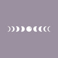 Vinyl Wall Art Decal - Moon Cycle - 5" x 40" - Trendy Cute Fun Cool Lovely Moon Design Shape Sticker For Bedroom Closet Living Room Kids Room Playroom Nursery School Classroom Decor 1