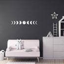 Vinyl Wall Art Decal - Moon Cycle - 5" x 40" - Trendy Cute Fun Cool Lovely Moon Design Shape Sticker For Bedroom Closet Living Room Kids Room Playroom Nursery School Classroom Decor 3