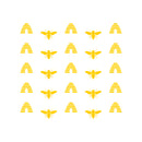 Set Of 25 Vinyl Wall Art Decal - Honey & Bees Pattern - From 3" x 4" Each - Super Cute Cool Adhesive Sticker Bees Design For Baby Kids Room Nursery Playroom Bedroom Bathroom Classroom Decor 1