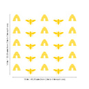 Set Of 25 Vinyl Wall Art Decal - Honey & Bees Pattern - From 3" x 4" Each - Super Cute Cool Adhesive Sticker Bees Design For Baby Kids Room Nursery Playroom Bedroom Bathroom Classroom Decor 4