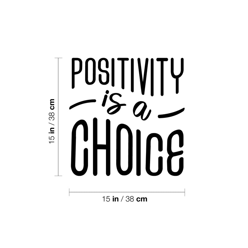 Vinyl Wall Art Decal - Positivity Is A Choice - Trendy Cute Optimistic Good Vibes Quote Sticker For Bedroom Closet Kids Room Living Room Playroom Daycare School Office Coffee Shop Decor 4