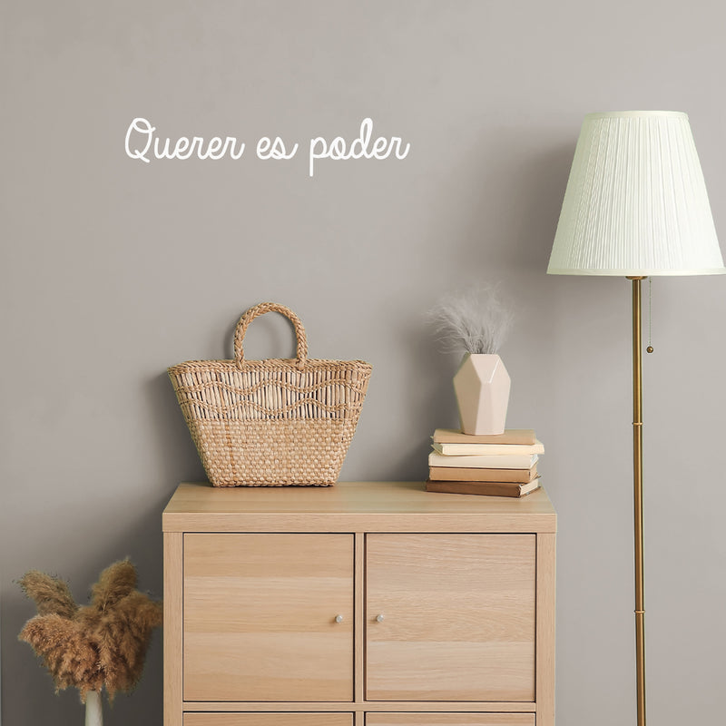 Vinyl Wall Art Decal - Querer Es Poder - 4"x 18" - Trendy Positive Inspirational Quote Sticker For Bedroom Closet Kids Room Living Room Playroom School Office Coffee Shop Gym Decor 3