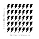 Set Of 35 Vinyl Wall Art Decal - Lightning Bolt Pattern - From 4" x 2.5" Each - Trendy Super Cool Adhesive Sticker Geometric Design For Kids Room Nursery Playroom Bedroom Bathroom Classroom Decor 4