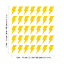 Set Of 35 Vinyl Wall Art Decal - Lightning Bolt Pattern - From 4" x 2.5" Each - Trendy Super Cool Adhesive Sticker Geometric Design For Kids Room Nursery Playroom Bedroom Bathroom Classroom Decor 4