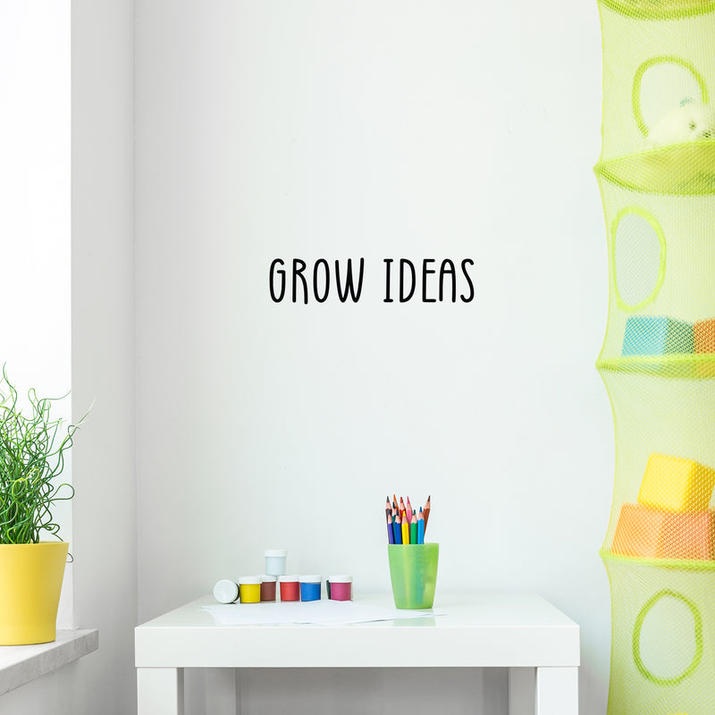 Vinyl Wall Art Decal - Grow Ideas - 5" x 22" - Inspirational Positive Proactive Vibes Quote Sticker For Office Business Store Coffee Shop School Classroom Playroom Kids Room Bedroom Decor 3
