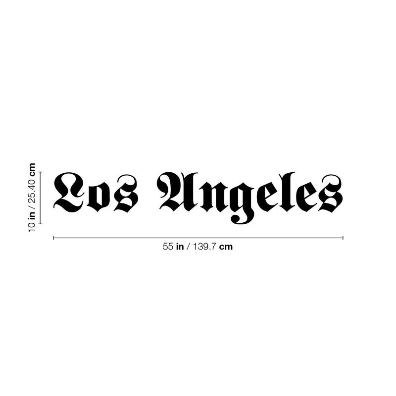 Vinyl Wall Art Decal - Los Angeles - 10" x 55" - Trendy Cool Urban Style L.A City Name Sticker For Office Business Coffee Shop Storefront Garage Gym School Decor 4