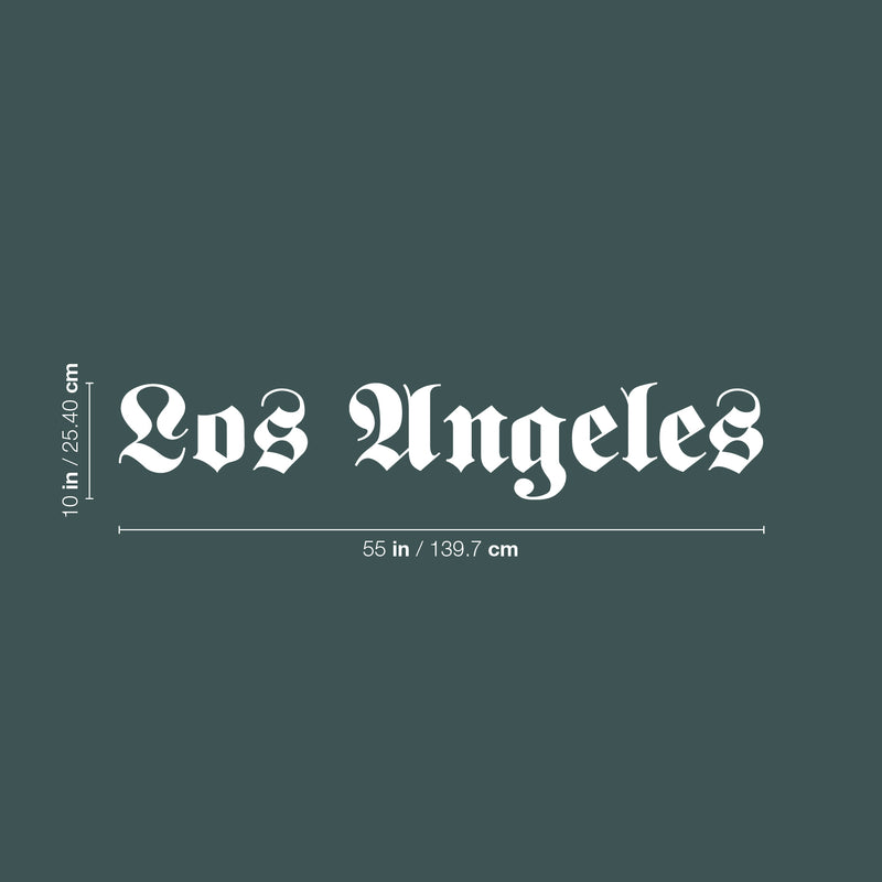 Vinyl Wall Art Decal - Los Angeles - 10" x 55" - Trendy Cool Urban Style L.A City Name Sticker For Office Business Coffee Shop Storefront Garage Gym School Decor 4