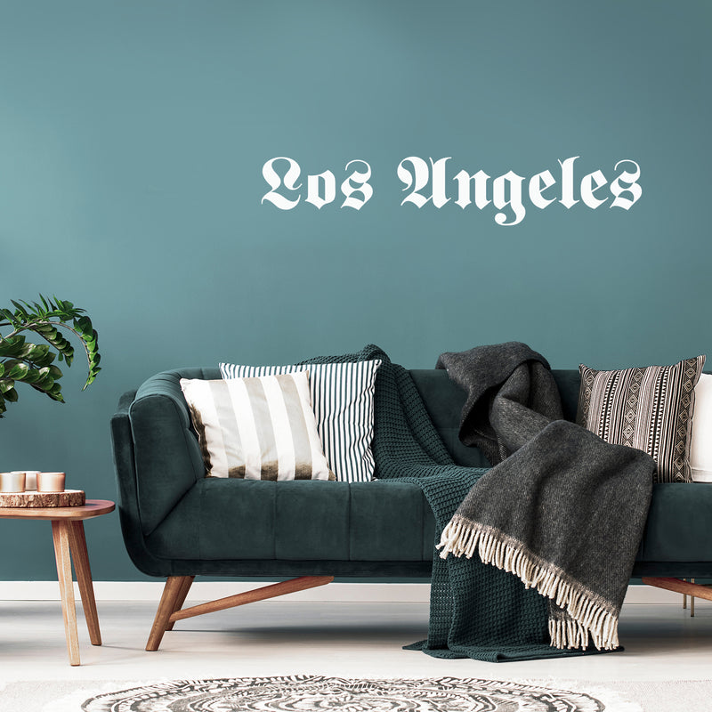 Vinyl Wall Art Decal - Los Angeles - 10" x 55" - Trendy Cool Urban Style L.A City Name Sticker For Office Business Coffee Shop Storefront Garage Gym School Decor 2