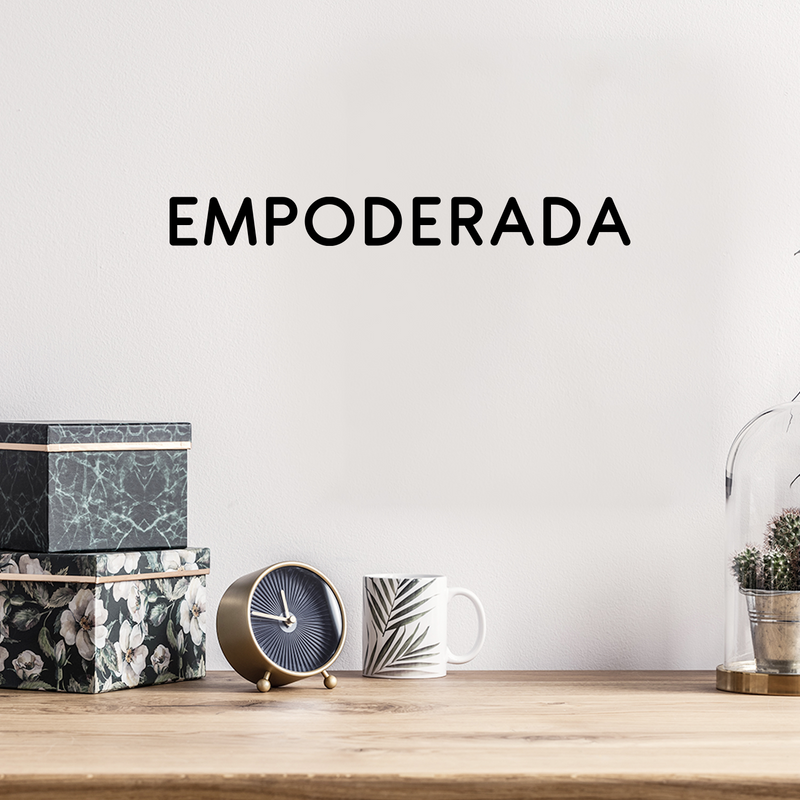Vinyl Wall Art Decal - Empoderada / Empowered - 2" x 18" - Trendy Motivational Feminism Spanish Quote Sticker For Woman Home Work Office Girls Bedroom Closet Living Room Decor 2