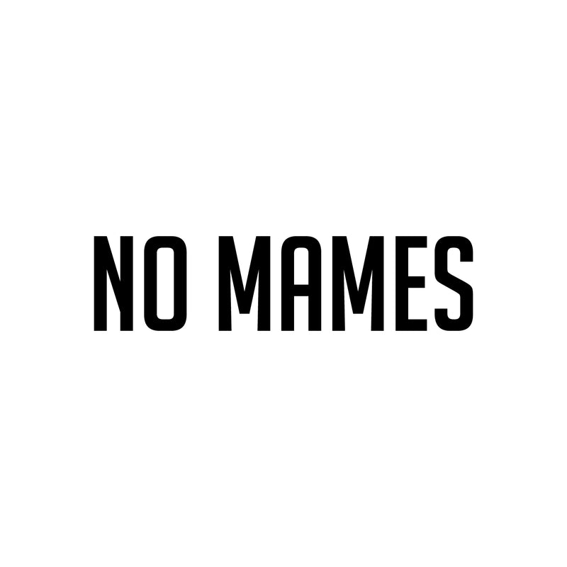 Vinyl Wall Art Decal - No Mames - 4.5" x 18" - Trendy Sarcastic Funny Adult Spanish Mexican Joke Quote Sticker For Office Business Store Coffee Shop Bedroom Living Room Decor 1