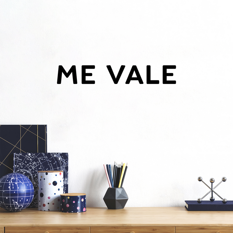 Vinyl Wall Art Decal - Me Vale - 3.5" x 22" - Trendy Sarcastic Funny Spanish Mexican Phrase Quote Sticker For Office Business Store Coffee Shop Bedroom Living Room Kids Room Decor 2