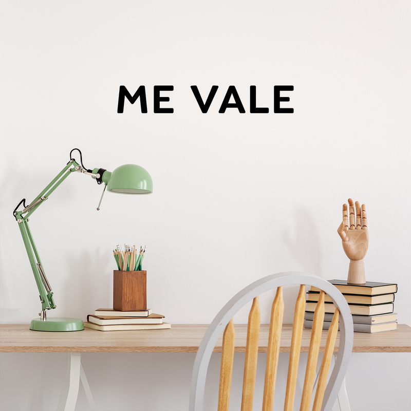 Vinyl Wall Art Decal - Me Vale - 3.5" x 22" - Trendy Sarcastic Funny Spanish Mexican Phrase Quote Sticker For Office Business Store Coffee Shop Bedroom Living Room Kids Room Decor 3
