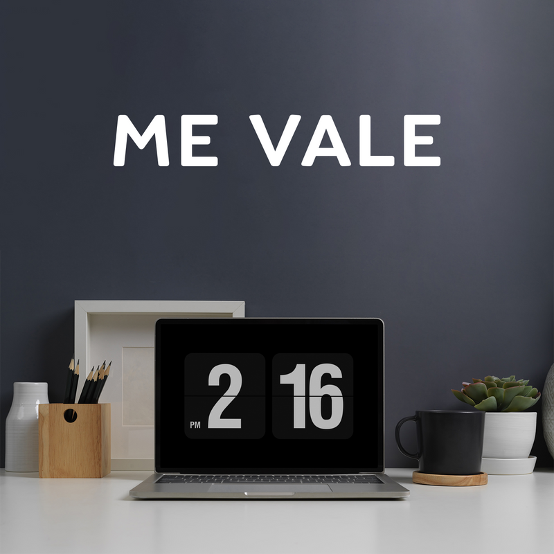 Vinyl Wall Art Decal - Me Vale - 3.5" x 22" - Trendy Sarcastic Funny Spanish Mexican Phrase Quote Sticker For Office Business Store Coffee Shop Bedroom Living Room Kids Room Decor 2