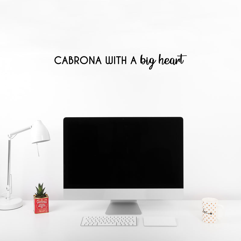 Vinyl Wall Art Decal - Cabrona With A Big Heart - - Trendy Inspirational Cute Sarcastic Funny Mexican Word Quote Sticker For Office Business Store Coffee Shop Bedroom Living Room Decor 2