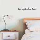 Vinyl Wall Art Decal - Just A Girl With A Dream - 2" x 18" - Trendy Cute Girly Inspirational Positive Quote Sticker For Bedroom Closet Mirror Boutique Beauty Salon Office Yoga Ballet Feminine Decor 2