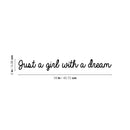 Vinyl Wall Art Decal - Just A Girl With A Dream - Trendy Cute Girly Inspirational Positive Quote Sticker For Bedroom Closet Mirror Boutique Beauty Salon Office Yoga Ballet Feminine Decor 4