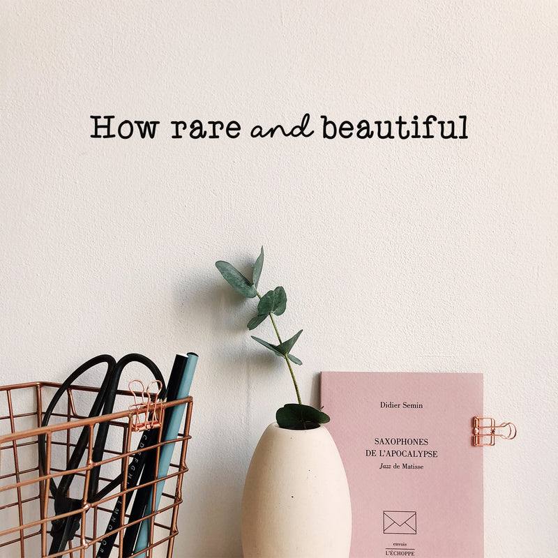 Vinyl Wall Art Decal - How Rare And Beautiful - 6. Trendy Optimistic Cute Star Shape Quote Sticker For Office Work Business Store Coffee Shop Bedroom Living Room Playroom Kids Room Decor 3