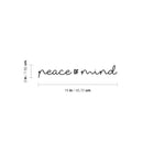 Vinyl Wall Art Decal - Peace Of Mind - 3"x 18" - Trendy Inspirational Cute Optimistic Quote Sticker For Bedroom Closet Kids Room Living Room Playroom Daycare School Office Coffee Shop Decor 4
