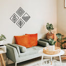 Set Of 4 Vinyl Wall Art Decal - Elements - 13" x 21" Each - Trendy Cool Geometric Design Basic Elements Sticker For Home Bedroom Living Room Playroom School Office Coffee Shop Decor 2