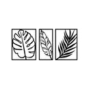 Set Of 3 Vinyl Wall Art Decal - Leaves Frames - ach - Trendy Cool Nature Kinds Leaves Design Sticker For Home Bedroom Living Room Office Coffee Shop Business Storefront Decor 1