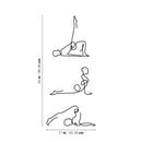 Vinyl Wall Art Decal - Pilates Postures - Trendy Motivational Minimalistic Cool Design Positive Healthy Lifestyle Quote Sticker For Pilates Yoga Classes Gym Home Workout Room Decor 4