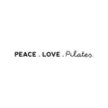 Vinyl Wall Art Decal - Peace. Love. Pilates - Trendy Motivational Cute Fun Healthy Lifestyle Quote Sticker For Pilates Yoga Classes Gym Home Workout Room Decor 1