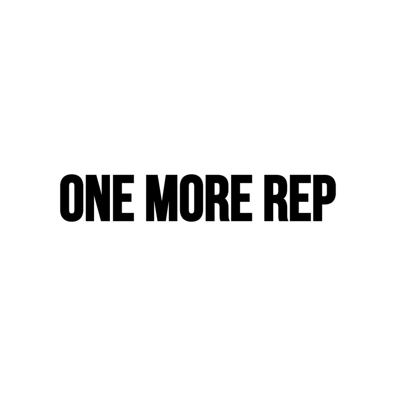 Vinyl Wall Art Decal - One More Rep - 5" x 30" - Trendy Motivational Positive Mind Change Quote Sticker For Gym CrossFit Fitness Center Yoga Pilates Classes Dance Studio Decor 1