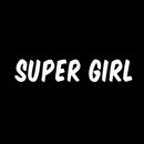 Vinyl Wall Art Decal - Super Girl - 7" x 36" - Trendy Cute Motivational Positive Girly Quote Sticker For Pilates Yoga Classes Dance Studio Home Gym Workout Room Decor 1