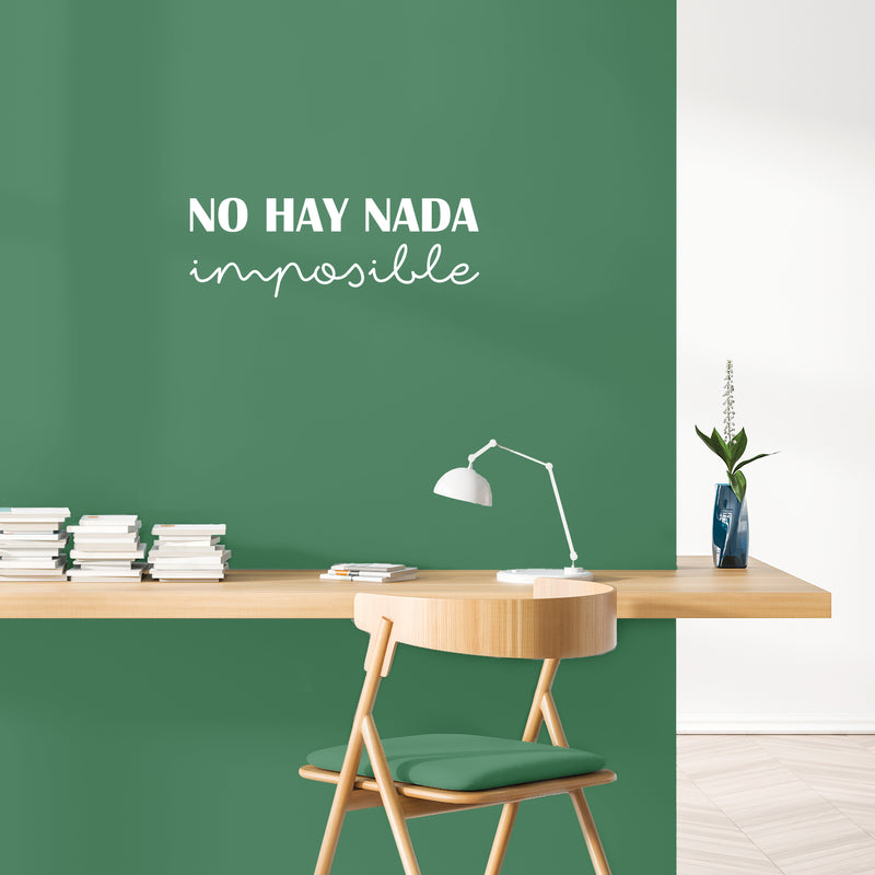 Vinyl Wall Art Decal - No Hay Nada Imposible - 8.5" x 25" - Spanish Cute Trendy Inspirational Positive Mexican Phrase Quote Sticker For Office Business Store Coffee Shop Bedroom Living Room Decor 3