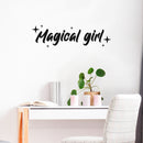 Vinyl Wall Art Decal - Magical Girl - Modern Inspirational Cute Magic Quote Sticker Stars Icon For Girls Bedroom Home Office Kids Room Living Room Decor 2