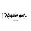 Vinyl Wall Art Decal - Magical Girl - Modern Inspirational Cute Magic Quote Sticker Stars Icon For Girls Bedroom Home Office Kids Room Living Room Decor 4