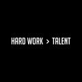 Vinyl Wall Art Decal - Hard Work > Talent - 3.5" x 30.5" - Trendy Positive Motivational Good Vibes Quote Sticker For Bedroom Living Room School Gym Office Business Coffee Shop Decor 1