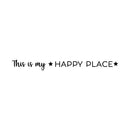 Vinyl Wall Art Decal - This Is My ? Happy Place ? - Trendy Cute Inspirational Charming Lovely Quote Sticker For Home Bedroom Kids Room Playroom Nursery Daycare School Living Room Decor 1