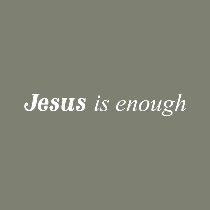 Vinyl Wall Art Decal - Jesus Is Enough - 4.5" x 32" - Modern Inspiring Cute Spiritual Lovely Quote Sticker For Home Bedroom Living Room Playroom Office Coffee Shop Religious Center Decor 1