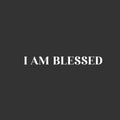 Vinyl Wall Art Decal - I Am Blessed - 2.5" x 25" - Trendy Cute Inspirational Spiritual Lovely Quote Sticker For Home Bedroom Closet Living Room Playroom Office School Coffee Shop Decor 1