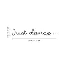 Vinyl Wall Art Decal - Just Dance - 25. Cute Inspirational Little ballerina Shape Design Sticker For Girls Bedroom Playroom Gym Yoga Ballet Studio Classes Office Decor 4