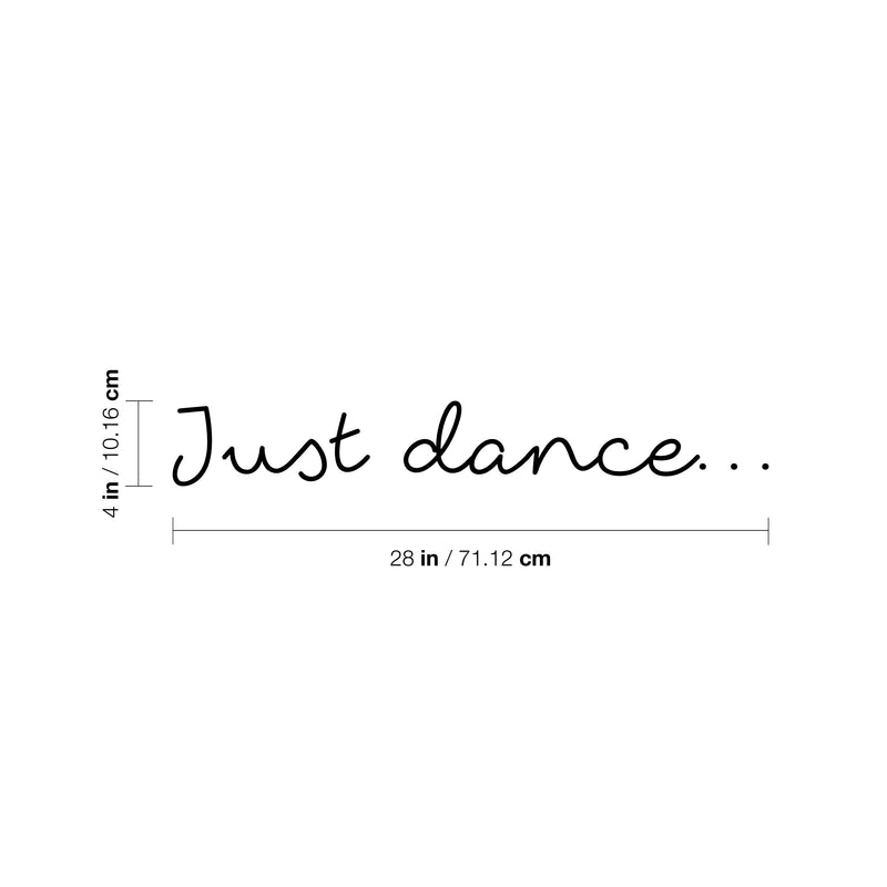 Vinyl Wall Art Decal - Just Dance - 25. Cute Inspirational Little ballerina Shape Design Sticker For Girls Bedroom Playroom Gym Yoga Ballet Studio Classes Office Decor 4