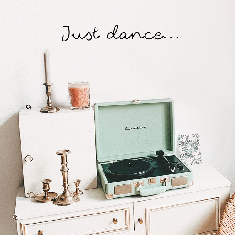 Vinyl Wall Art Decal - Just Dance - 25. Cute Inspirational Little ballerina Shape Design Sticker For Girls Bedroom Playroom Gym Yoga Ballet Studio Classes Office Decor 2